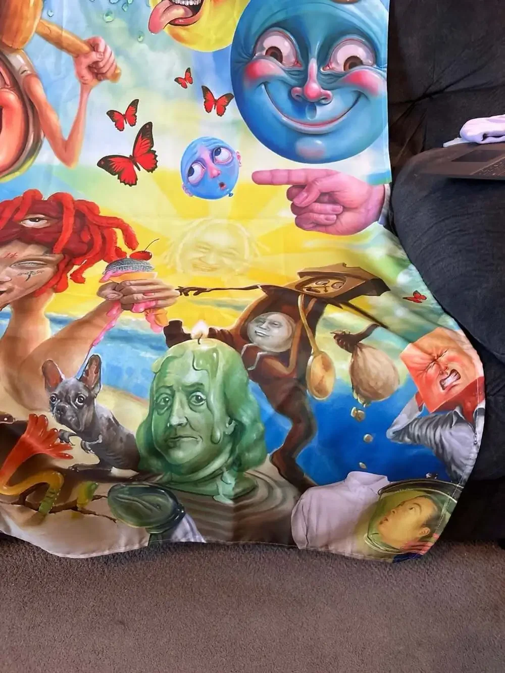 Trippk Red Life's a Trip tapestry 50x60